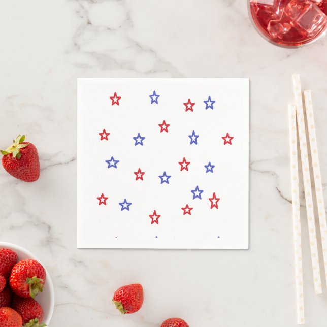 Serviette En Papier Étoiles du Parti Patriotique  (En situation)