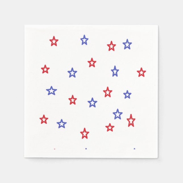 Serviette En Papier Étoiles du Parti Patriotique  (Devant)