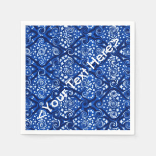 Serviette En Papier Étoiles et serviettes personnalisées par bleu de