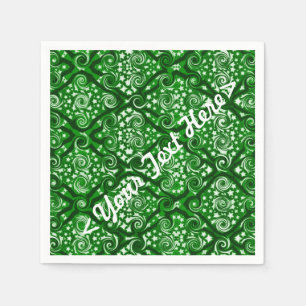 Serviette En Papier Étoiles et serviettes personnalisées par vert de