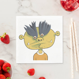 Serviette En Papier Étrange personne Alien
