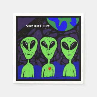 Serviette En Papier êtres Aliens art spatial