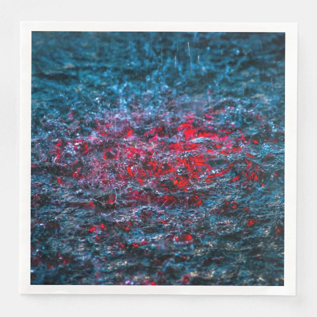 Serviette En Papier Étude à l'aquarelle - Rouge (Devant)