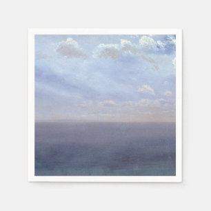 Serviette En Papier Étude sur le nuage avec mer et ciel - Albert Biers