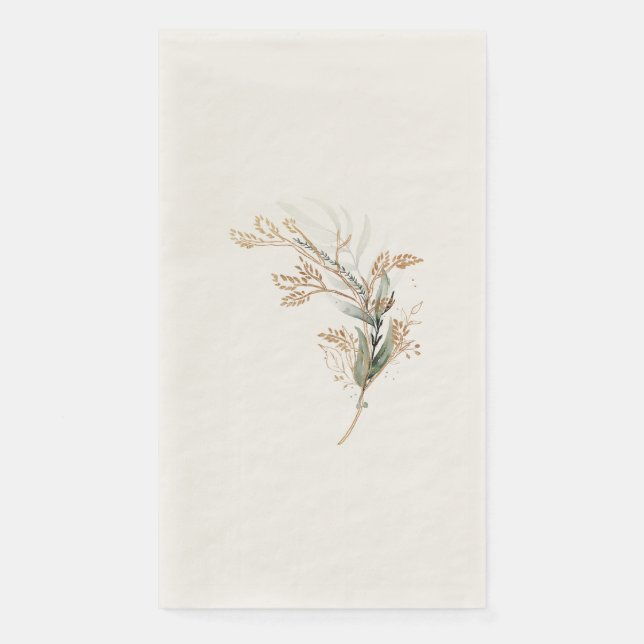 Serviette En Papier Eucalyptus botanique Élégant Moderne Premium (Devant)