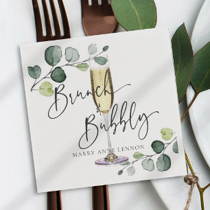 Serviette En Papier Eucalyptus Brunch et serviettes Bubbly