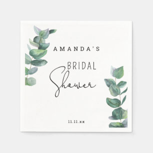 Serviette En Papier Eucalyptus - douche nuptiale