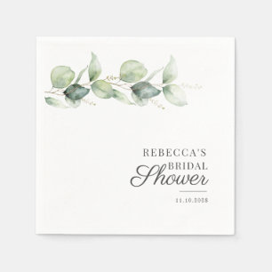 Serviette En Papier Eucalyptus Fête des mariées botanique Succulente