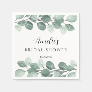 Serviette En Papier Eucalyptus Fête des mariées rustique