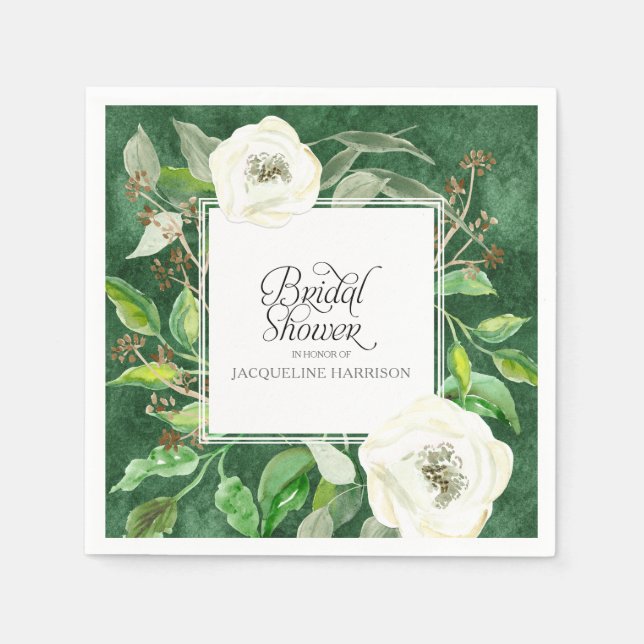 Serviette En Papier Eucalyptus Feuilles de semence Folift Wreath BOHO  (Devant)