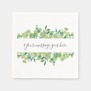 Serviette En Papier Eucalyptus Floral