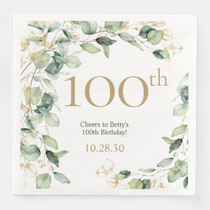 Serviette En Papier Eucalyptus pour les 100 ans