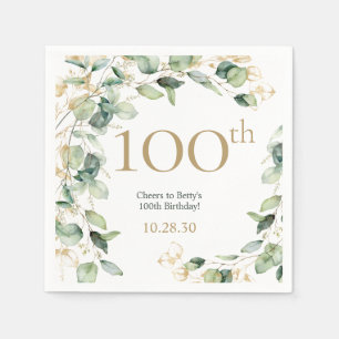 Serviette En Papier Eucalyptus pour les 100 ans