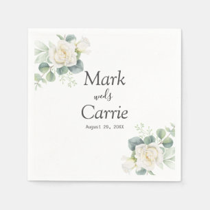 Serviette En Papier Eucalyptus Rustique Mariage de verdure