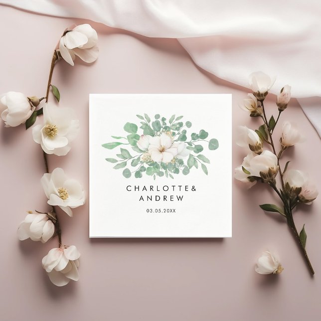 Serviette En Papier Eucalyptus simpel élégant (Créateur téléchargé)