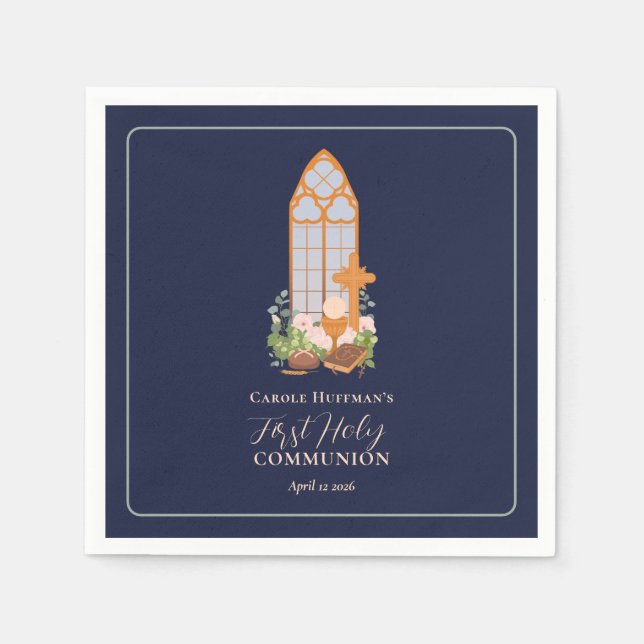 Serviette En Papier Eucharistie de la première communion moderne (Devant)