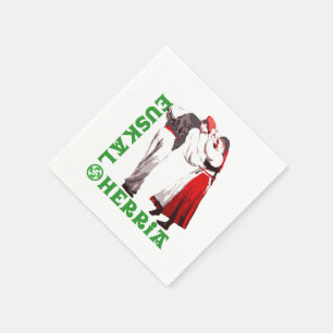 Serviette En Papier Euskal Herria: traditional Basque dancers,