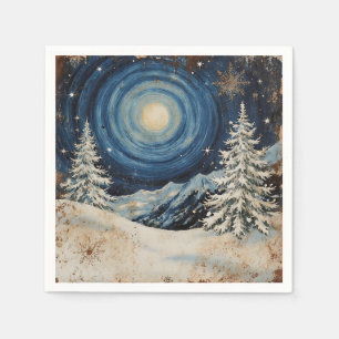 Serviette En Papier Évasion hivernale de Noël vintage