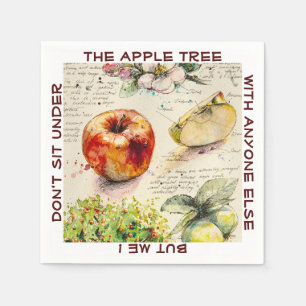 Serviette En Papier EVE Illustration peinte d'Apple