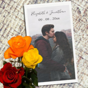 Serviette En Papier Événement de mariage avec photo personnalisée