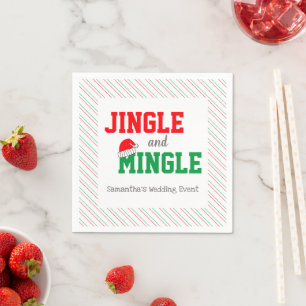 Serviette En Papier Événement de mariage de Noël Jingle et Mingle