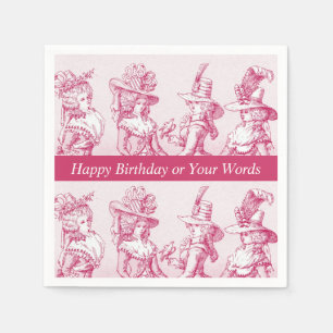 Serviette En Papier Événements élégants d'anniversaire de rétros