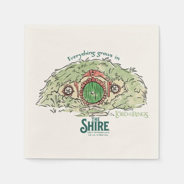 Serviette En Papier Everything Grows in THE SHIRE™ (Devant)