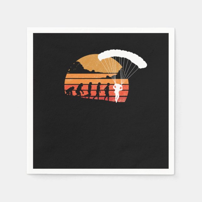 Serviette En Papier Évolution De Skydiving Parachutant Skydiver Extrem (Devant)