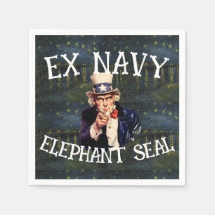 Serviette En Papier Ex Navy Elephant Seal