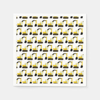 Serviette En Papier Excavadoras, fiesta de cumpleaños construcción