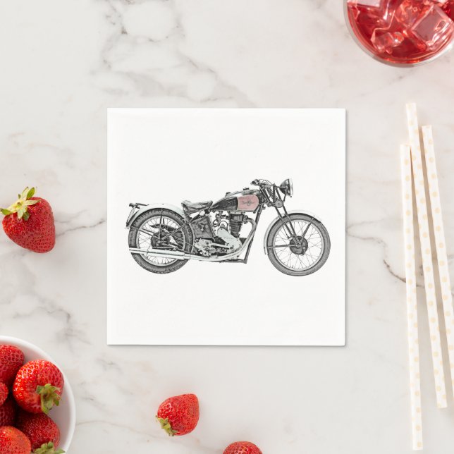 Serviette En Papier Excelsior Warrior Moto Dessin Moto (En situation)