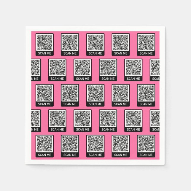 Serviette En Papier Exemple de serviettes personnalisées de code QR (Devant)