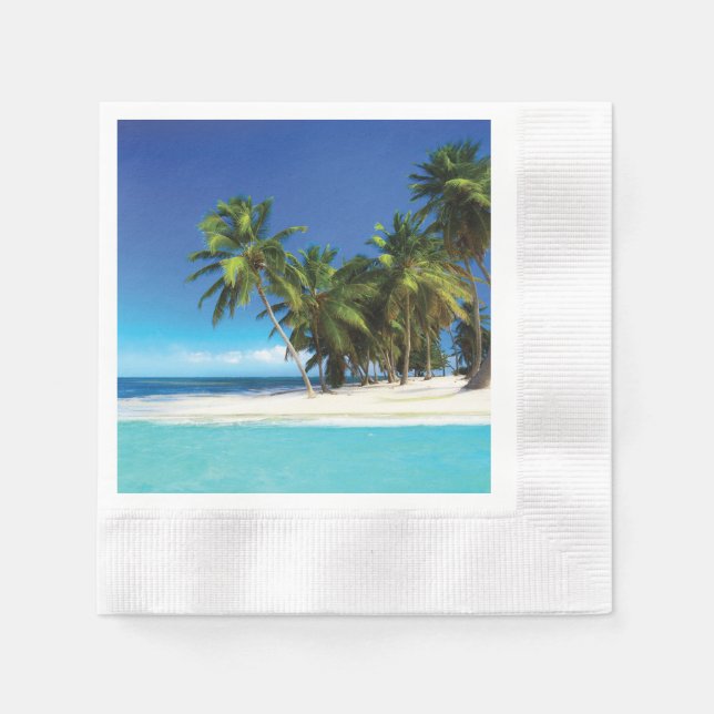 Serviette En Papier Exotic beach throw pillow (Devant)