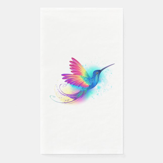 Serviette En Papier Exotic Rainbow Hummingbird (Devant)