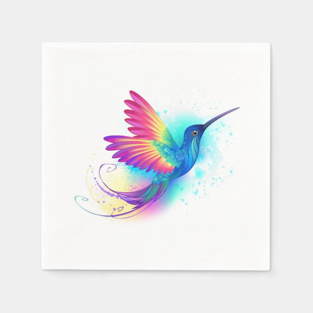 Serviette En Papier Exotic Rainbow Hummingbird (Devant)