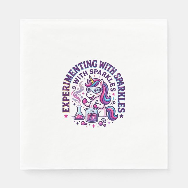 Serviette En Papier Expérience de licorne avec coupure commerciale d'é (Devant)