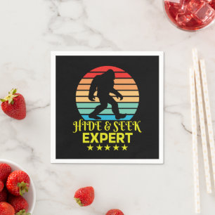 Serviette En Papier Expert de cache-cache Bigfoot drôle