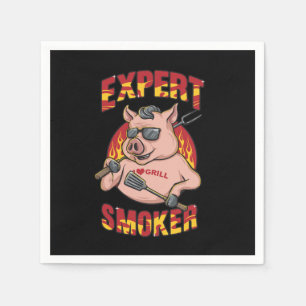 Serviette En Papier Expert Smoker Barbecue Party Its Grill Time