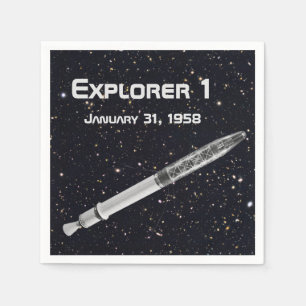 Serviette En Papier Explorer 1 Satellite Starry Sky