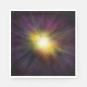 Serviette En Papier Explosion de l'oeuvre spatiale numérique Cool Star