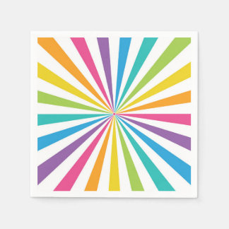 Serviette En Papier Explosion de soleil arc-en-ciel