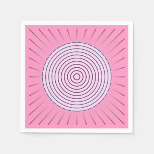Serviette En Papier Explosion de soleil géométrique moderne - Teintes