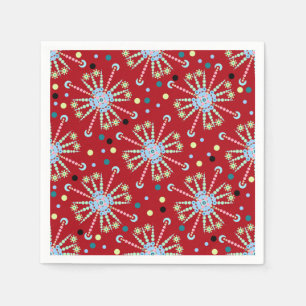 Serviette En Papier Explosion florale vibrante