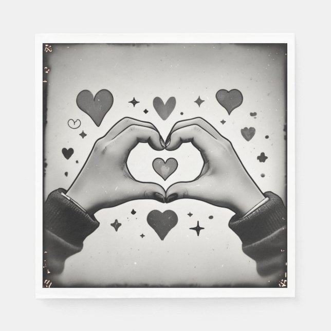 Serviette En Papier exprimé mon coeur (Devant)