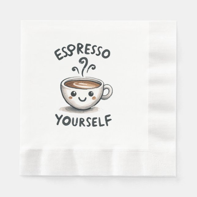 Serviette En Papier Exprimez-vous café (Devant)