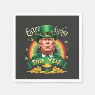 Serviette En Papier Extra Lucky cette année St Patrick Day Trump Leopa
