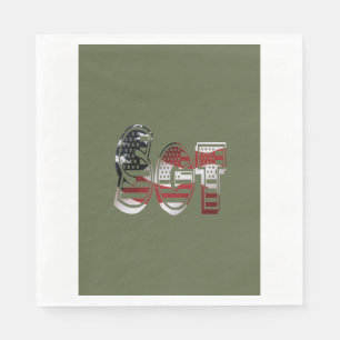 Serviette En Papier Extraordinaire patriotique militaire unique