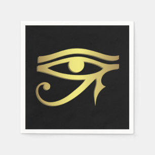 Serviette En Papier Eye of horus egyptian symbole noir