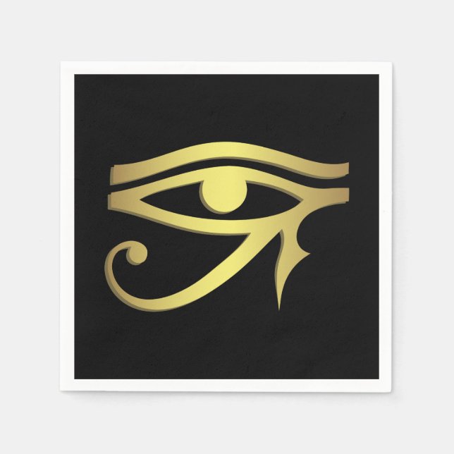 Serviette En Papier Eye of horus egyptian symbole noir (Devant)