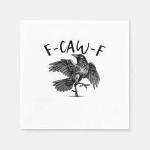 Serviette En Papier F Caw F Corbeau Style Rétro Classique
